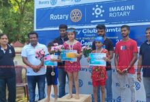 Swimming competition held at Vishnu Theertha Kumta