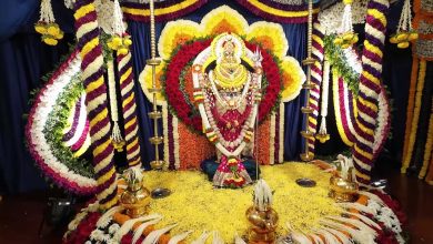 ಶ್ರೀ ಶಾಂತಿಕಾ ಪರಮೇಶ್ವರಿ ದೇವಾಲಯದಲ್ಲಿ ಹೂವಿನ ಮಂಟಪದ ಅಲಂಕಾರ